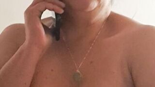 My husband calls me and I'm fucking my stepson