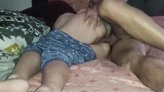 Sharing a Bed with my Hot MILF Stepmom - Anal Creampie