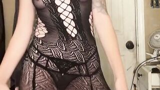 Kali Reign- Try on Haul- Sexy Transparent Fishnet Lingerie Dresses - 3 image