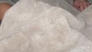 Jerking my step son under blanket