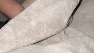 Jerking my step son under blanket