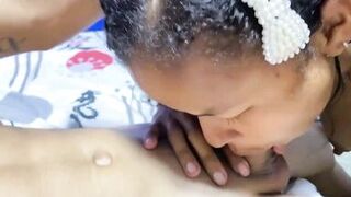 MILF stepsister should never share a bed with her stepbrother, because this can happen