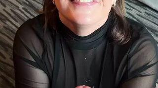 MILF in Glasses POV Blowjobhandjob, Cumshot