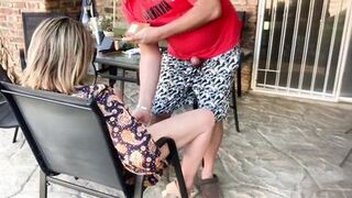 Fucking my naughty wife in lunchtime QUICKIE - 5 image