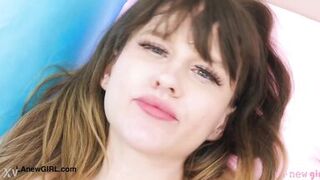 Stunning blonde naked close-up