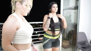 Workout routine ends in wild and horny lesbian sex - MIA MONTIELTH