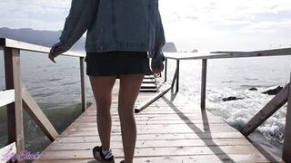 Romantic walk with remote controled vibrator in my pussy