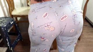 Mother-in-law shows off BIG ASS to son-in-law who ends up fucking her