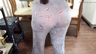 Mother-in-law shows off BIG ASS to son-in-law who ends up fucking her