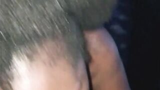 Bald girl and pretty dark skinned chick share a big dick until they get a double facial