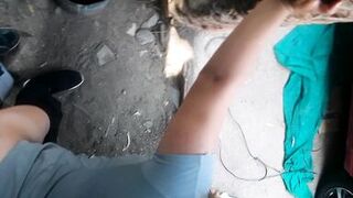 We stand in the garage