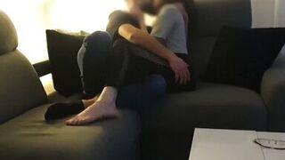 Fun making out - foreplay session with my lover, before sex ... with hubby filming us