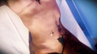 Stepmother masturbates while her stepson secretly watches her. - 2 image