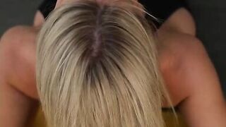 Sexy stepmom does her morning stretch in a tight jumpsuit - 13 image