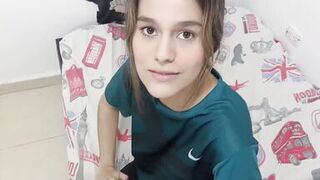 I fuck my cute stepsister really hard while I'm on a video call with my cuckold girlfriend. - 1 image