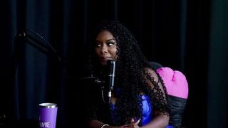 Slutty black girl gets naked, shows her big tits and pussy after saying she likes to have her head step on, insults, and the way she cums on clients... - Emily Louise (WATCH ON: SHEER/RED) - 1 image
