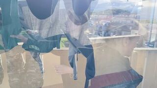 ACCIDENTAL ROMANTIC PORN WITH THE NEIGHBOUR - CUM IN MY MOUTH - BLOWJOB IN THE LAUNDRY ROOM