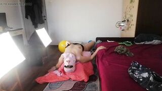 Amateur wife crazy dance in the house naked. Hot wife cuts off her clothes.