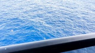 Hot Wife Cums in Front of Locked Cuck on Cruise Ship