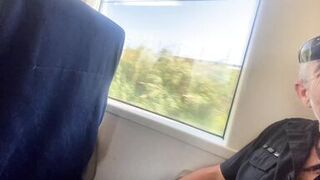 ACCIDENTAL SEX ON THE TRAIN - HANDJOB AND CUMSHOT WITH AMATEUR MILF