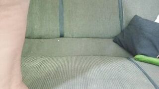 Karmica, the chubby Filipina, pleasures her hairy pussy and cucumber in a hot pepino game