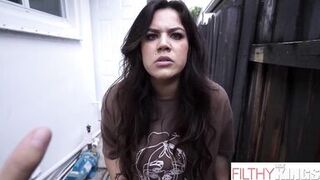 Watch Monica Sage & Leo Valentino's juicy booties bounce while they ride POV-style in hot doggy-style action