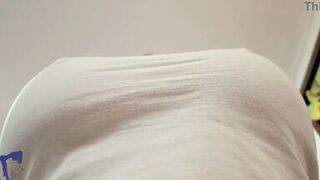 AlinaVelvet, the curvy Latina MILF, pleasures herself before riding Dante's hard cock & taking a hot load in her mouth