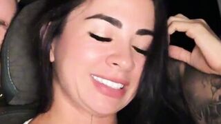 Watch Brian Evans' uncut cock slam Silvana Lee's perfect face in the car - 3 image