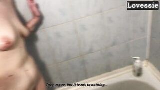 Lovessie dominates a stranger in the bathroom & swallows his load - 4 image