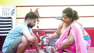 Watch Mampi, the Indian MILF with massive natural tits, take a deep hard pounding & swallow every drop - 4 image