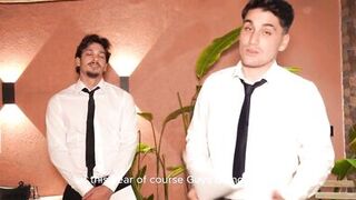 Papirodriguez dominates curvy Sara Black in a hot interview with double penetration