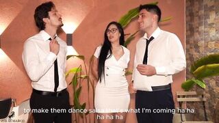 Papirodriguez dominates curvy Sara Black in a hot interview with double penetration - 6 image