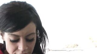 Watch Vanessa Naughty & Dick James get down and dirty in a steamy interracial creampie session - 1 image