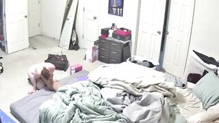 Cay Wild caught riding dildo & giving head in public bedroom - 2 image
