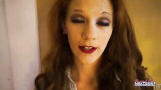 Cassie flaunts her tattooed tits & takes a hard pounding in her first redhead audition - 3 image