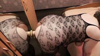 Milf Big Tits gets her saggy tits and hairy pussy drilled hard in doggy-style mirror session - 9 image