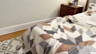 Carrie Capri's juicy body bounces on a massive dildo as she pleasures herself solo