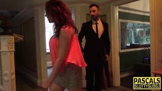 Bigcock dominates and pounds British MILF's throat with his massive cock - 2 image