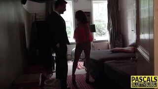 Bigcock dominates and pounds British MILF's throat with his massive cock - 3 image