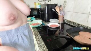 Watch Maria, the MILF Pig, give a steamy handjob with her massive natural tits - 6 image