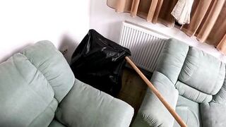 MilfyCalla & The Bad Guy get naughty with trash bags & doggystyle - 1 image