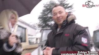 Sabrina Maus flirts with a hot German MILF for a public street hook-up - 2 image