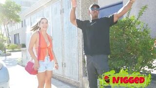 Daniela Melo moans loudly while getting her tight pussy drilled by Jesus Reyes' BBC in interracial doggystyle action - 5 image