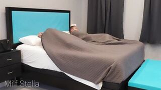 Stepmom Stella & Stefano share bed for kinky night of taboo fun with a wet pussy and cum load! - 5 image