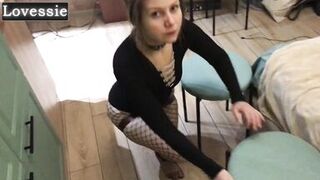 Real Avocado and Lovessie's kinky roleplay turns into a deep-throat, gagging, foot fetish adventure