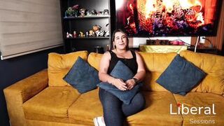 Watch Fernanda Milf ride Mvstery Guy's cock in a hot amateur video with big tits & natural tits bouncing! - 1 image