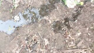 Big Pussy gets soaked while peeing in public places - 12 image