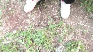 Big Pussy gets soaked while peeing in public places - 13 image