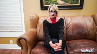 Watch Jeff Lacy's deep throat skills dominate and gag on mature blonde Diana's tight pussy!