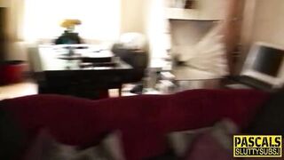 Busty British MILF gagged & deepthroated while getting throat fucked hard - 1 image